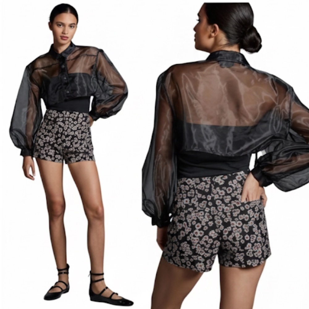 Maeve By Anthropologie The Colette Daisy Print Shorts Size 25 New Without Tags